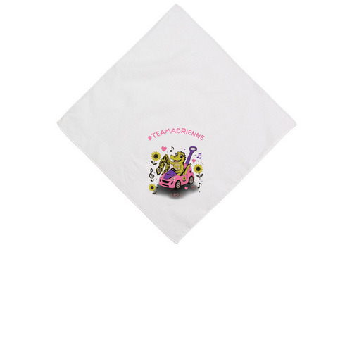 #TEAMADRIENNE BANDANAS, a White Cotton Bandana