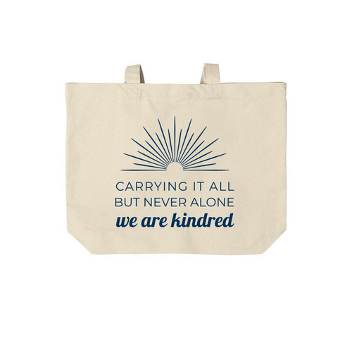 CARRYING IT ALL, a Natural Cotton Canvas Tote Bag