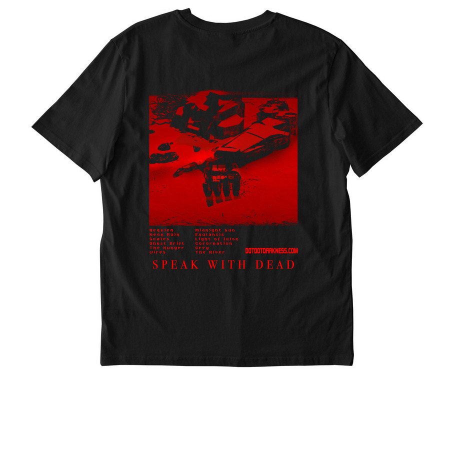 Speak With Dead, a Black Stanley/Stella Unisex Creator 2.0 Tee (back-view)