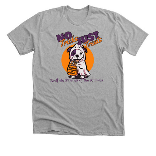 No Tricks Just Treats, a Athletic Heather Premium Unisex Tee
