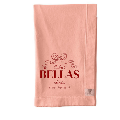 Bellas Bow Blanket, a Peachy Comfort Colors Blanket