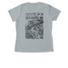 The Houston Dry, a Silver Women's Performance Tee (back-view)