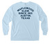 Peacemakers in Navy ? Adult Pocket Tee, a Chambray Comfort Colors Long Sleeve Pocket Tee (back-view)
