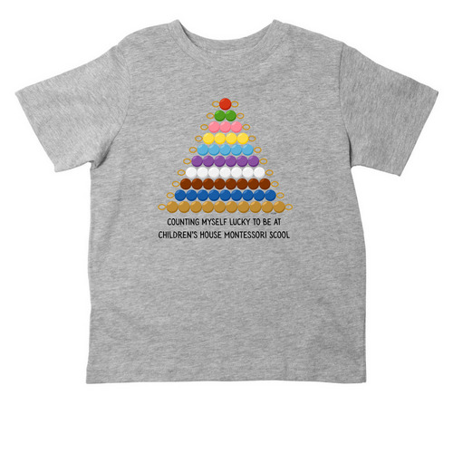 Toddler Montessori Math Beads Shirt, a Heather Toddler Tee