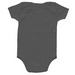 Hugs, a Charcoal Infant Onesie (back-view)