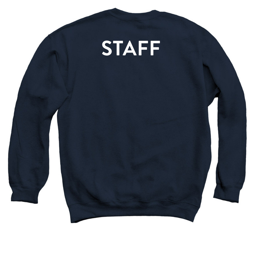 AHS Staff Sweatshirt, a Navy Crewneck Sweatshirt (back-view)