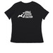 APC Shirts Logo Front/Back, a Black Women's Relaxed V-Neck Tee (back-view)