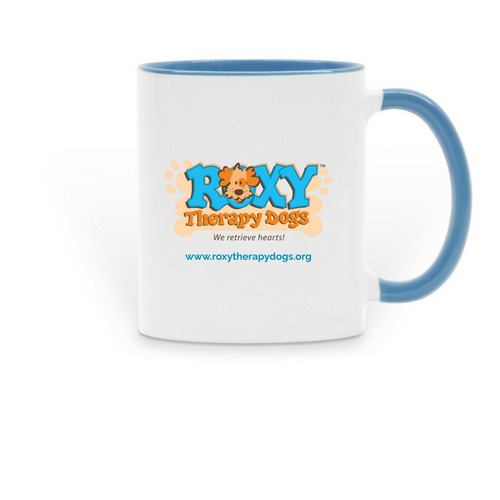 Roxy? Mug, a Light Blue Two-Tone Ceramic Mug