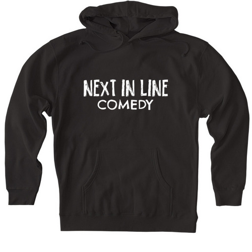 Next In Line Hoodies, a Black Heavyweight Pullover Hoodie
