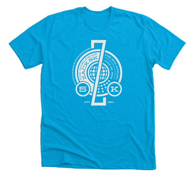 Zack 5K 2016, a Neon Blue Premium Unisex Tee