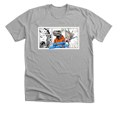 Adult Social Club&nbsp;, a Athletic Heather Premium Unisex Tee