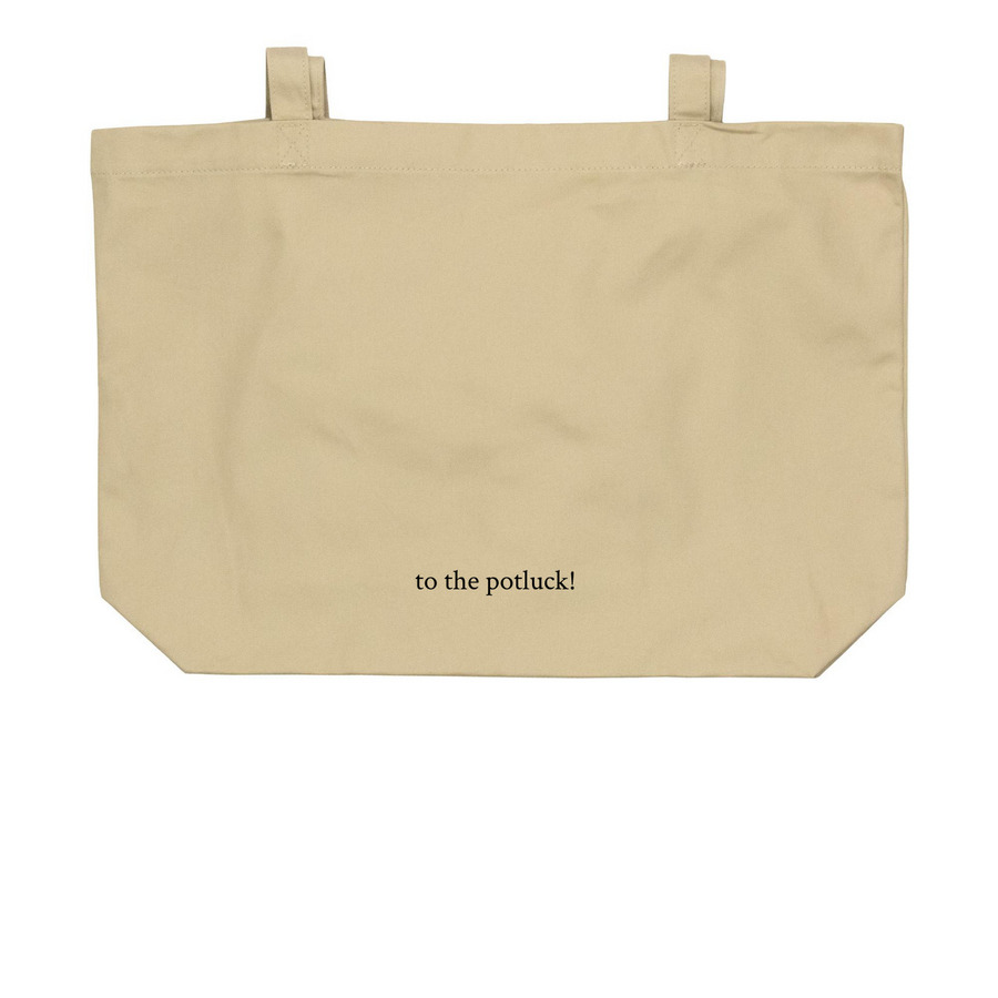 even more totes!, a Oyster Large Organic Cotton Tote Bag (back-view)