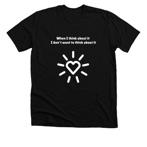 Thinking, a Solid Black Blend Premium Unisex Tee