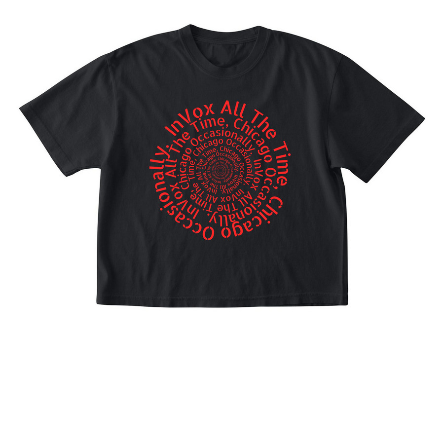 InVox All The Time, a Black Comfort Colors Boxy Tee