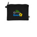NFBH Hibiscus Zipper Pouch, a Black 9"x7" Hemp Blend Pouch