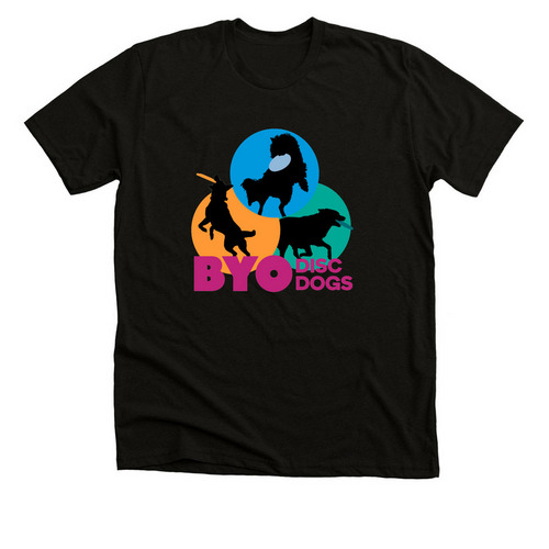 BYO (Front only), a Solid Black Blend Premium Unisex Tee