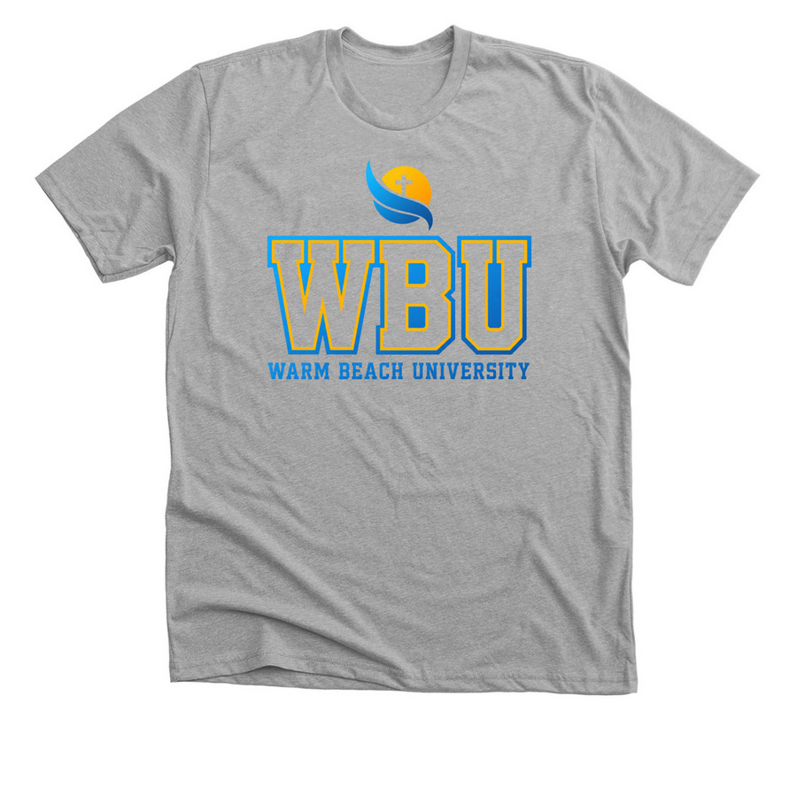 Warm Beach University: Age Out Loud, a Athletic Heather Premium Unisex Tee