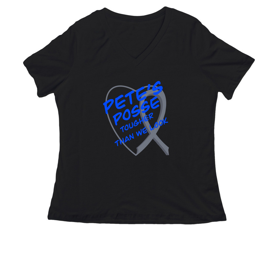 For Pete Sake, a Black Women's Relaxed V-Neck Tee