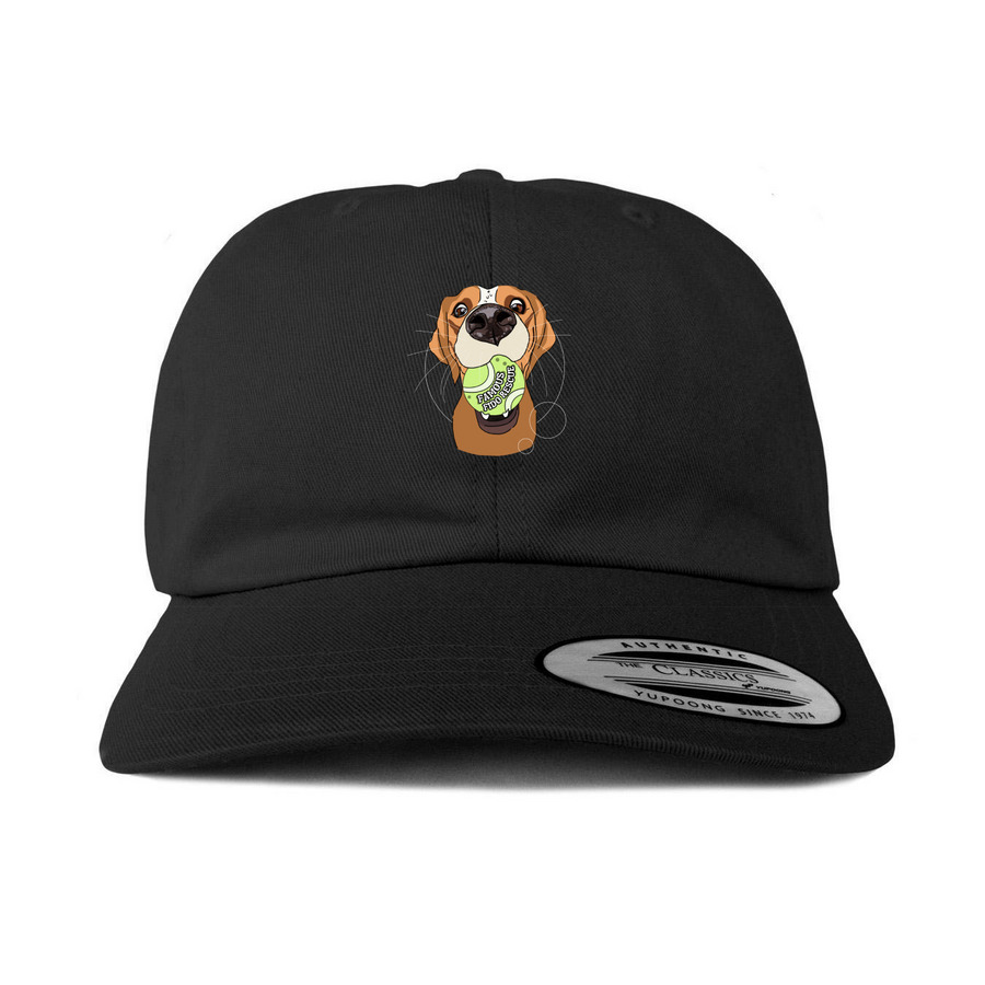 Famous Fido Hat, a Black Printed Classic Baseball Cap