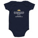 Baby I Heart Books Onesie, a Navy Infant Onesie (back-view)