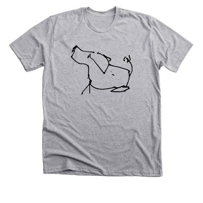 Sketchy Dog, a Athletic Heather Premium Unisex Tee
