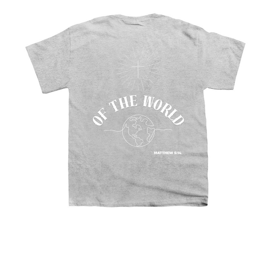 Matthew 5:14, a Sport Grey Youth Unisex Tee (back-view)