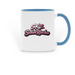 The SeniorRacha STAY Collection, a Light Blue Two-Tone Ceramic Mug