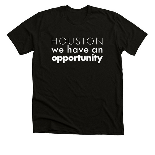 Houston, a Solid Black Blend Premium Unisex Tee