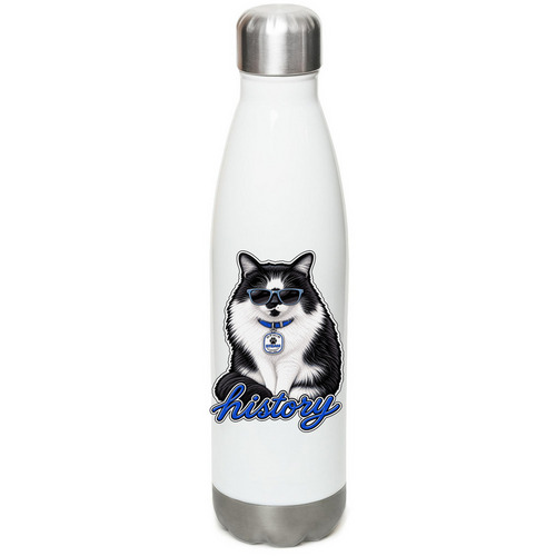 History Water Bottle, a White Stainless Steel Water Bottle