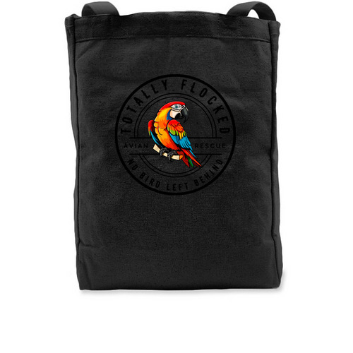 Flocked Tote - Tan, a Black Recycled Cotton Tote Bag