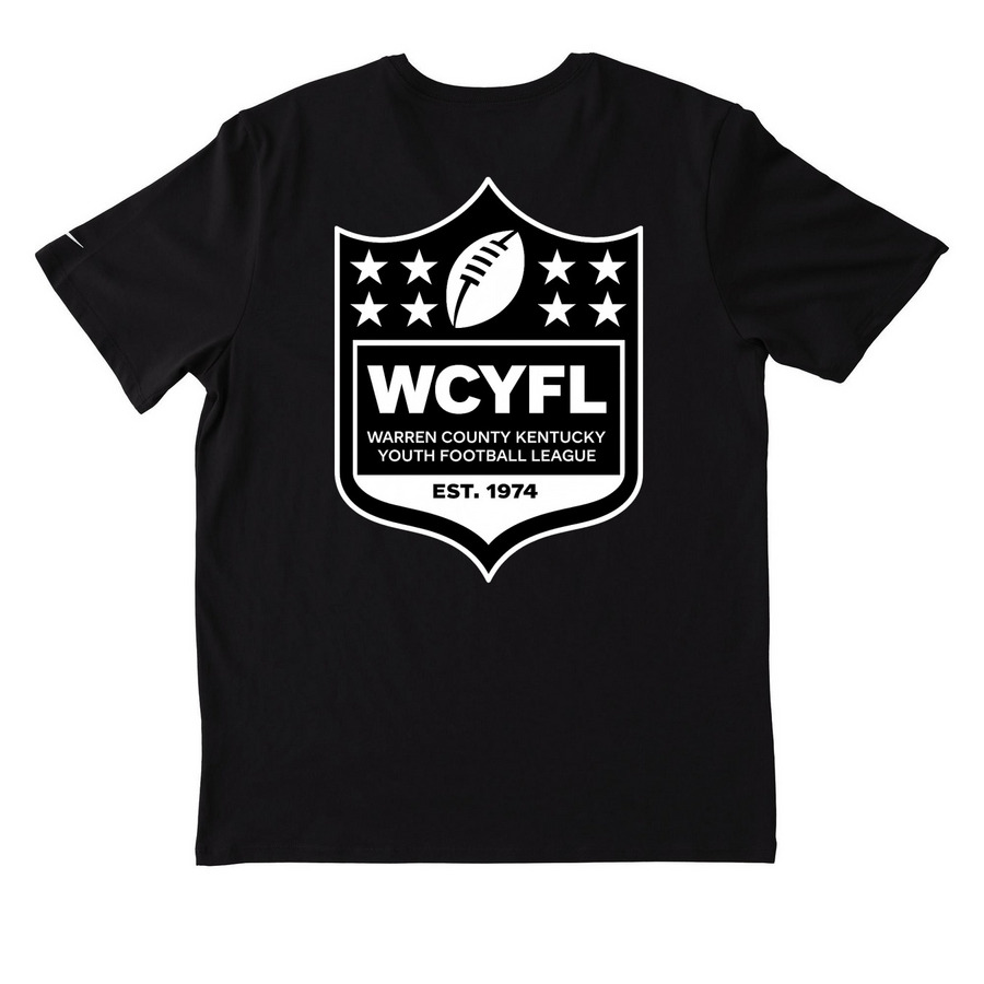 WCYFL&nbsp;, a Black Nike Dri-FIT Jersey Blend Performance Tee (back-view)