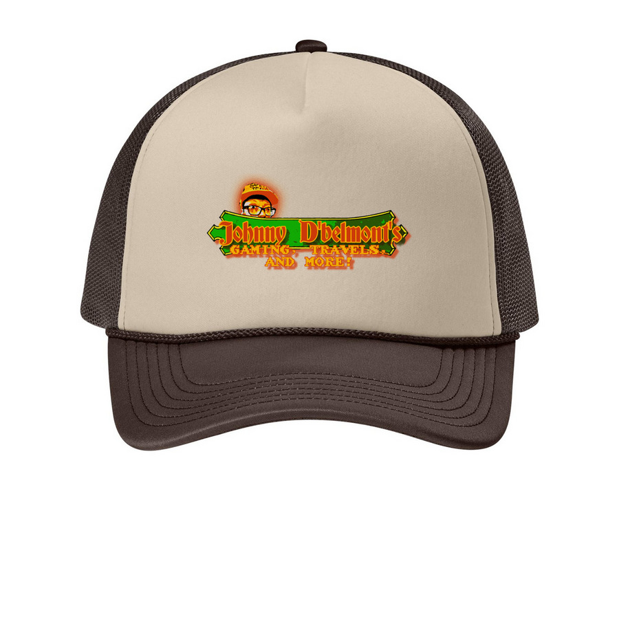 Truckin' with D'belmont!, a Stone/ Coffee Bean Printed Foam Trucker Hat