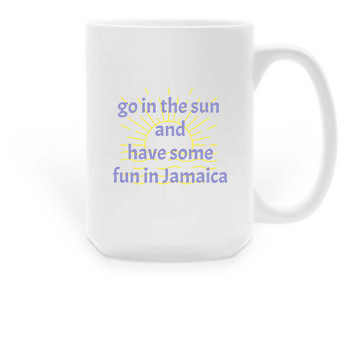 Journey to Jamaica, a White Large Coffee Mug