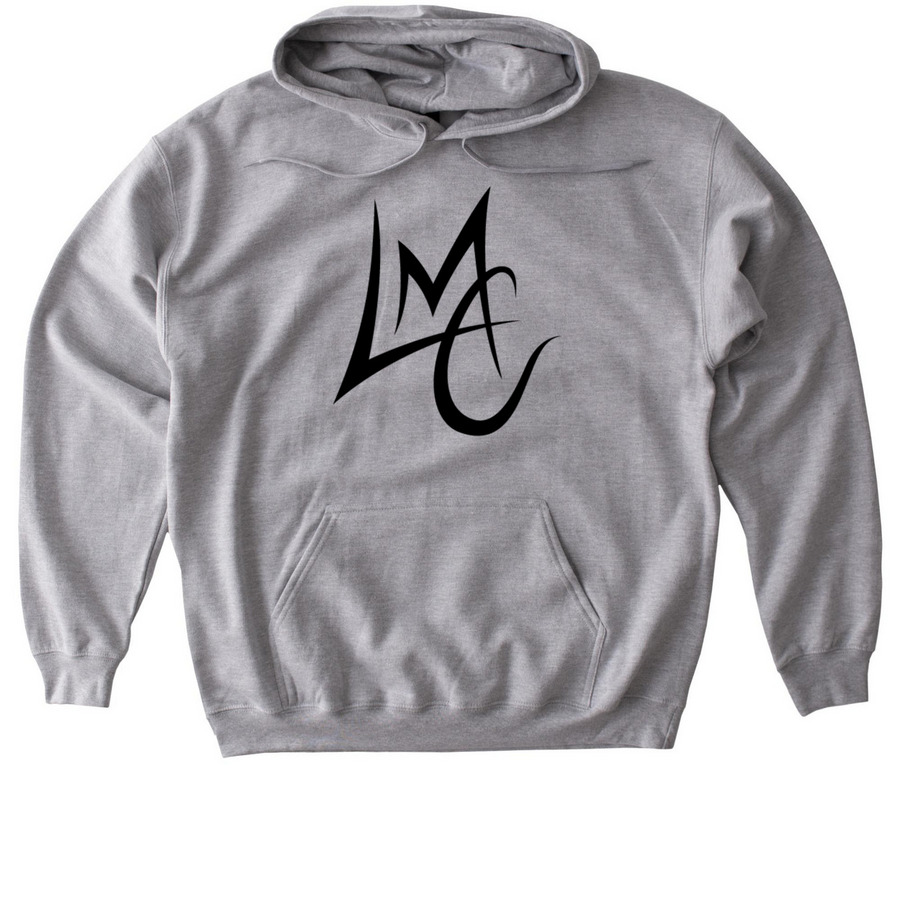 L-Mac Hoodie (Black Logo), a Sport Grey Gildan Softstyle Pullover Hoodie