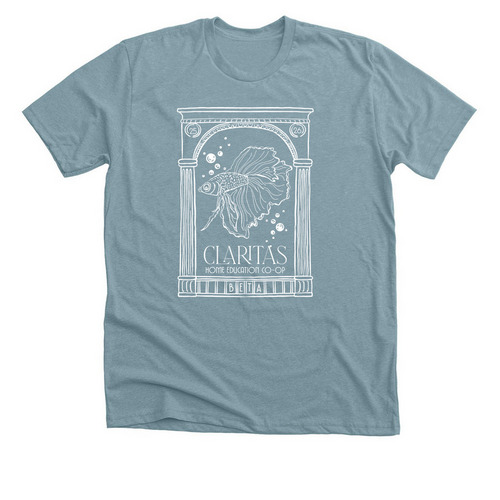 Claritas BETA, a Heather Blue Lagoon Premium Unisex Tee