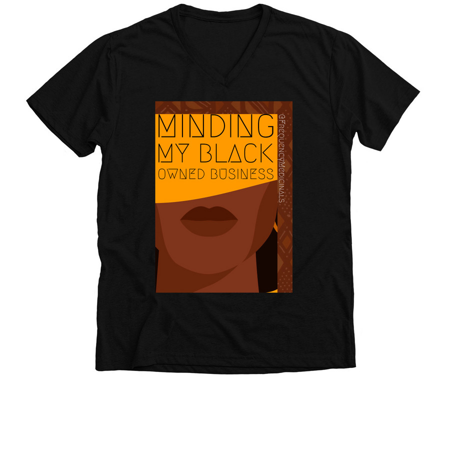 Black Woman Owned, a Solid Black Blend Premium V-Neck Tee