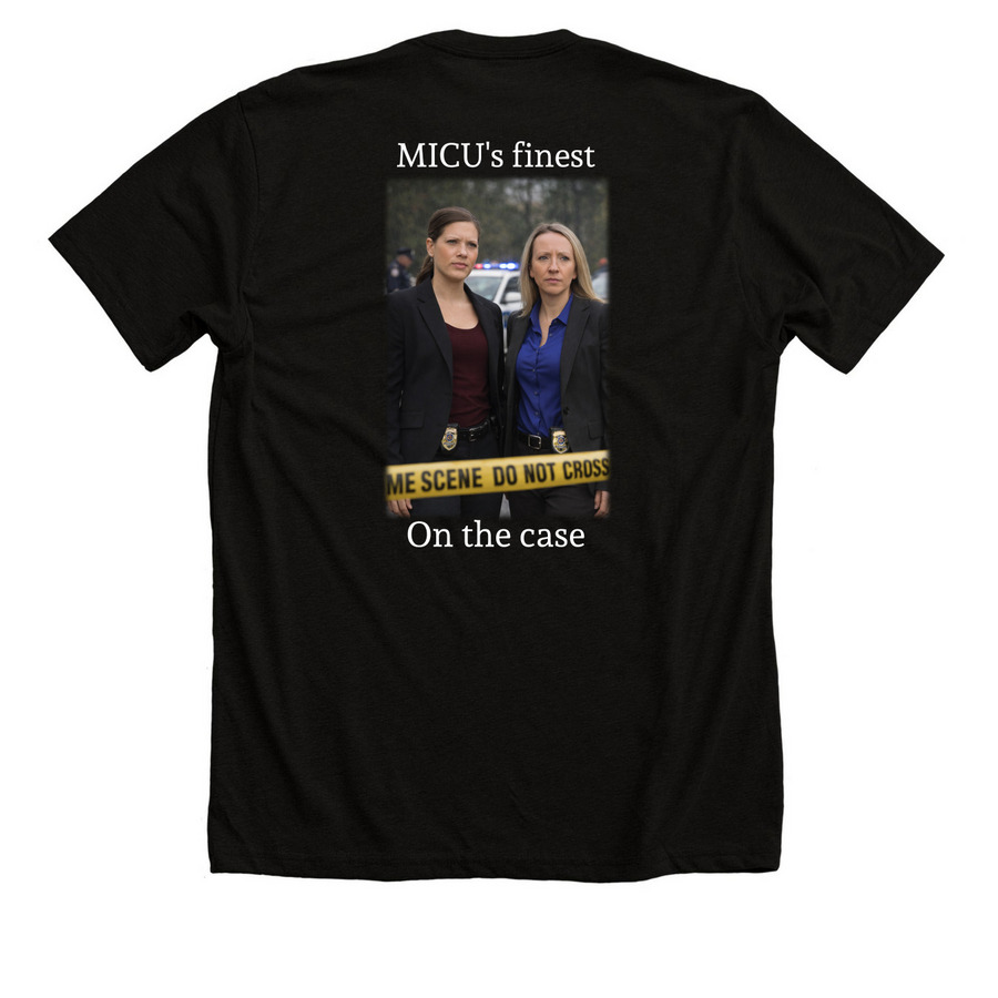 LAWORDERMICU Dark, a Solid Black Blend Premium Unisex Tee (back-view)