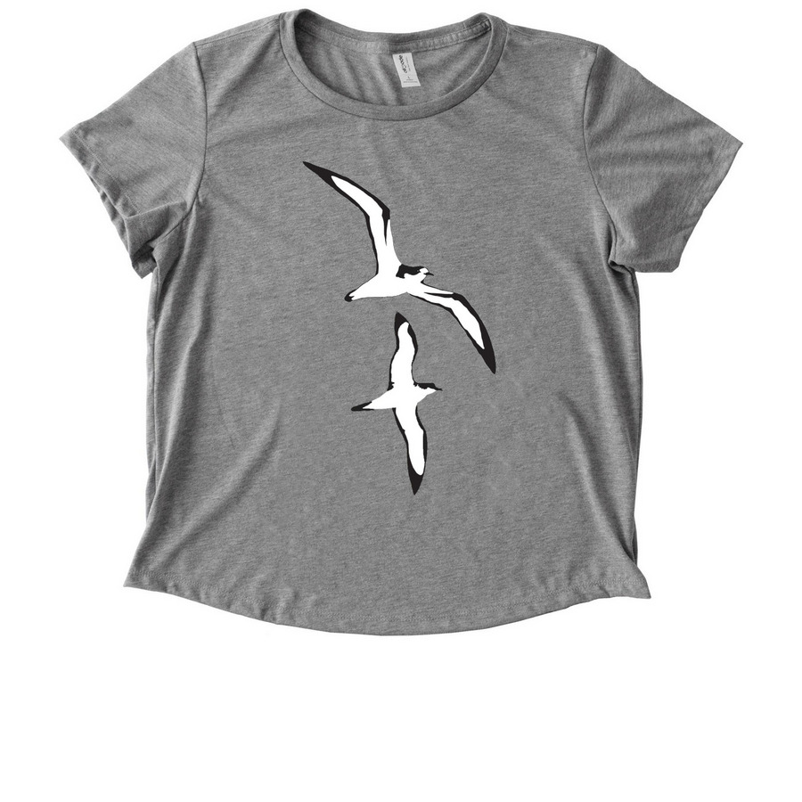 'A'o and 'Ua'u - Shirt, a Aluminum Grey Allmade Eco Triblend Women?s Scoop Neck Tee