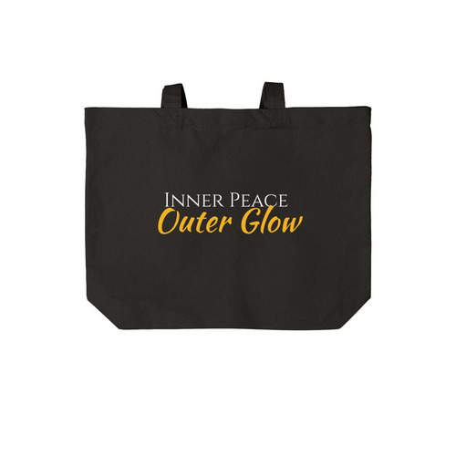 The Glow Collection | Tote Bags, a Deep Black Cotton Canvas Tote Bag