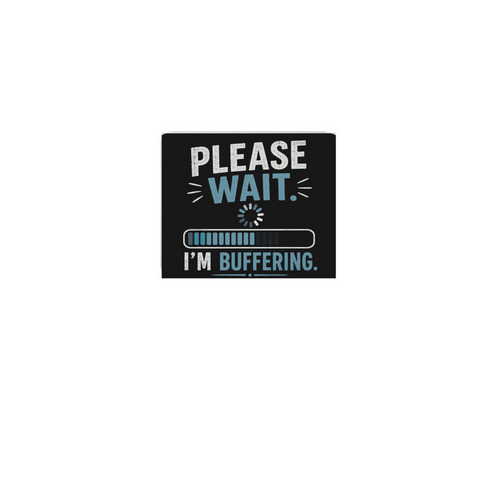 Please Wait... I'm Buffering Mouse Pad, a White Full Color Mouse Pad