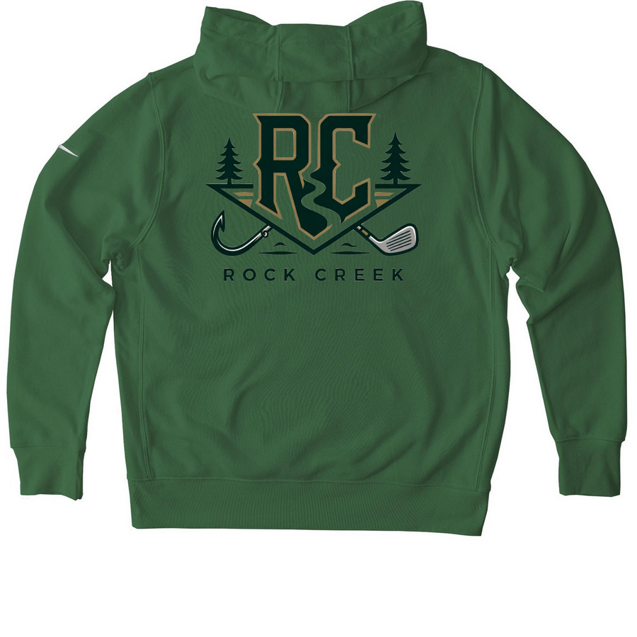 Rock Creek&nbsp;, a Gorge Green Nike Club Fleece Pullover Hoodie (back-view)