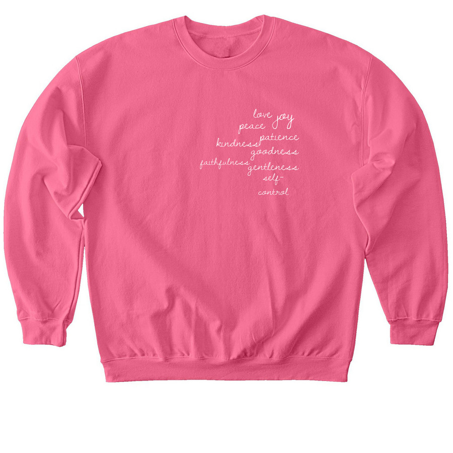 Fruits of the Spirit, a Pink Lemonade Softstyle Crewneck Sweatshirt