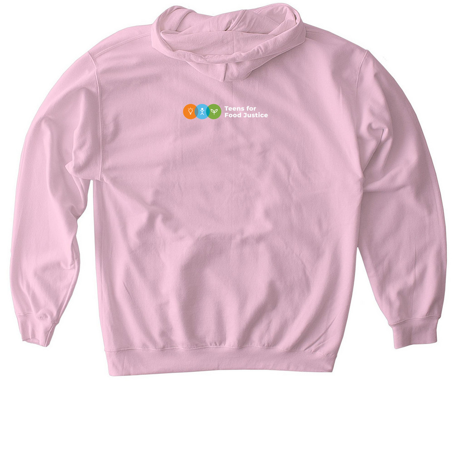 Hail Kale, a Light Pink Gildan Softstyle Pullover Hoodie (back-view)