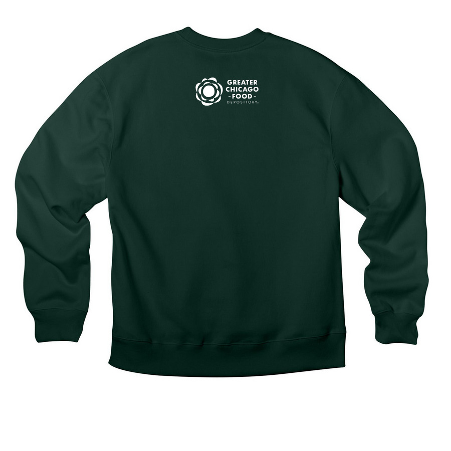 End Hunger Now, a Forest Premium Heavyweight Crewneck Sweatshirt (back-view)
