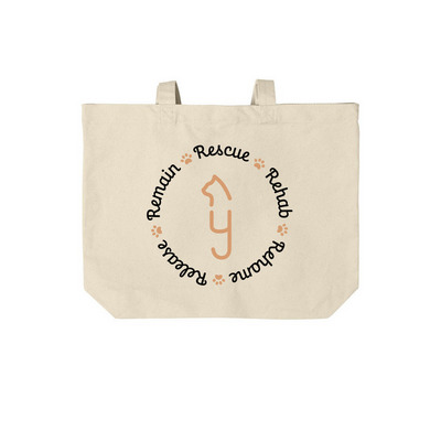 5R's Tote, a Natural Cotton Canvas Tote Bag