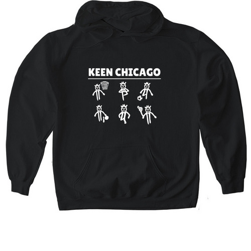 KEEN Chicago Ken in Action Hoodie, a Black Gildan Softstyle Pullover Hoodie