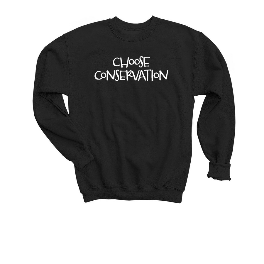Conservation Kiddos (and now Grown-Ups!!), a Black Youth Crewneck Sweatshirt