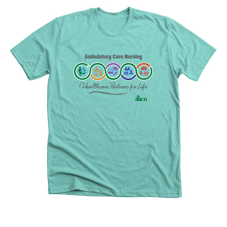 #ambcarenurse24, a Heather Sea Green Premium Unisex Tee