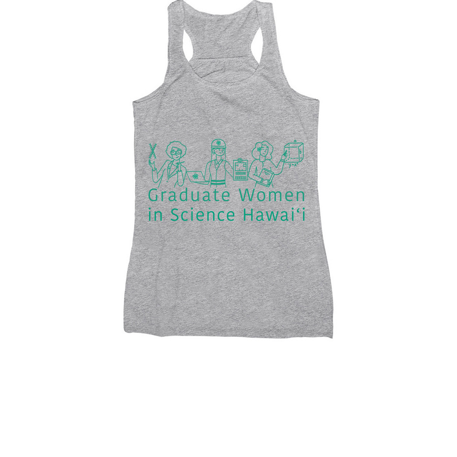 GWISH Teal Logo, a Athletic Heather Women's Racerback