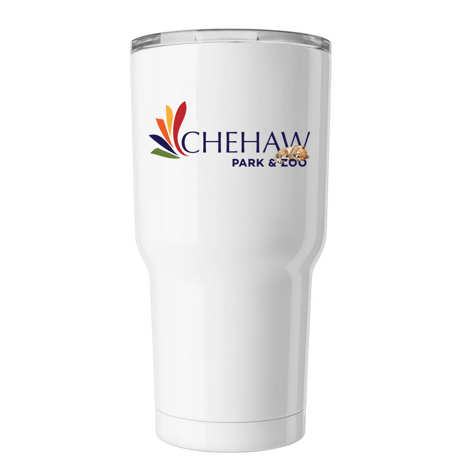 Sleeping Cheetah 30oz Tumbler, a White Insulated Tumbler